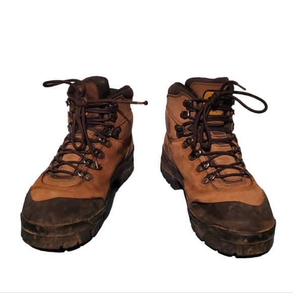 Vasque Brown Leather Lace-Up Ankle Hiking Boots Men's Size 9M - Picture 4 of 9